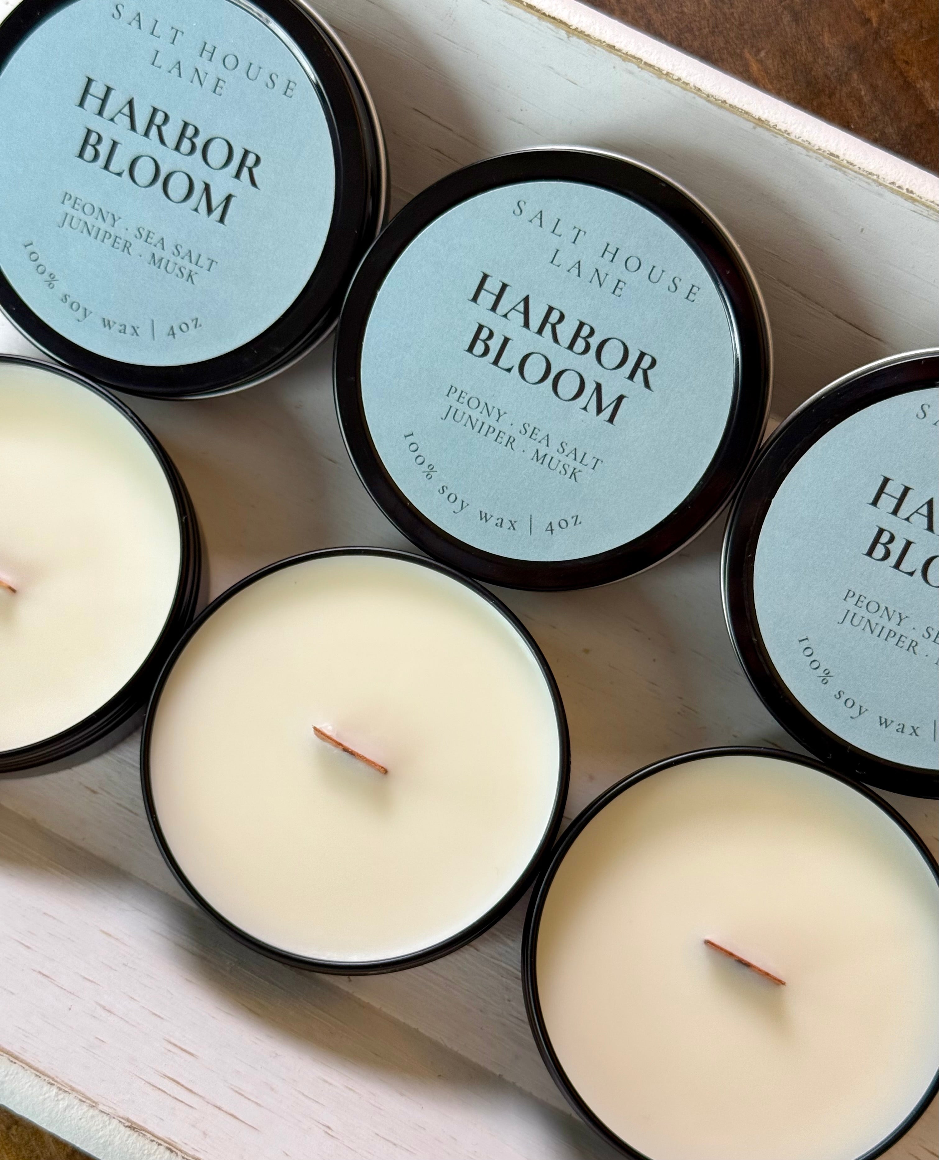 Harbor Bloom Soy Candle - 4oz Travel Tin