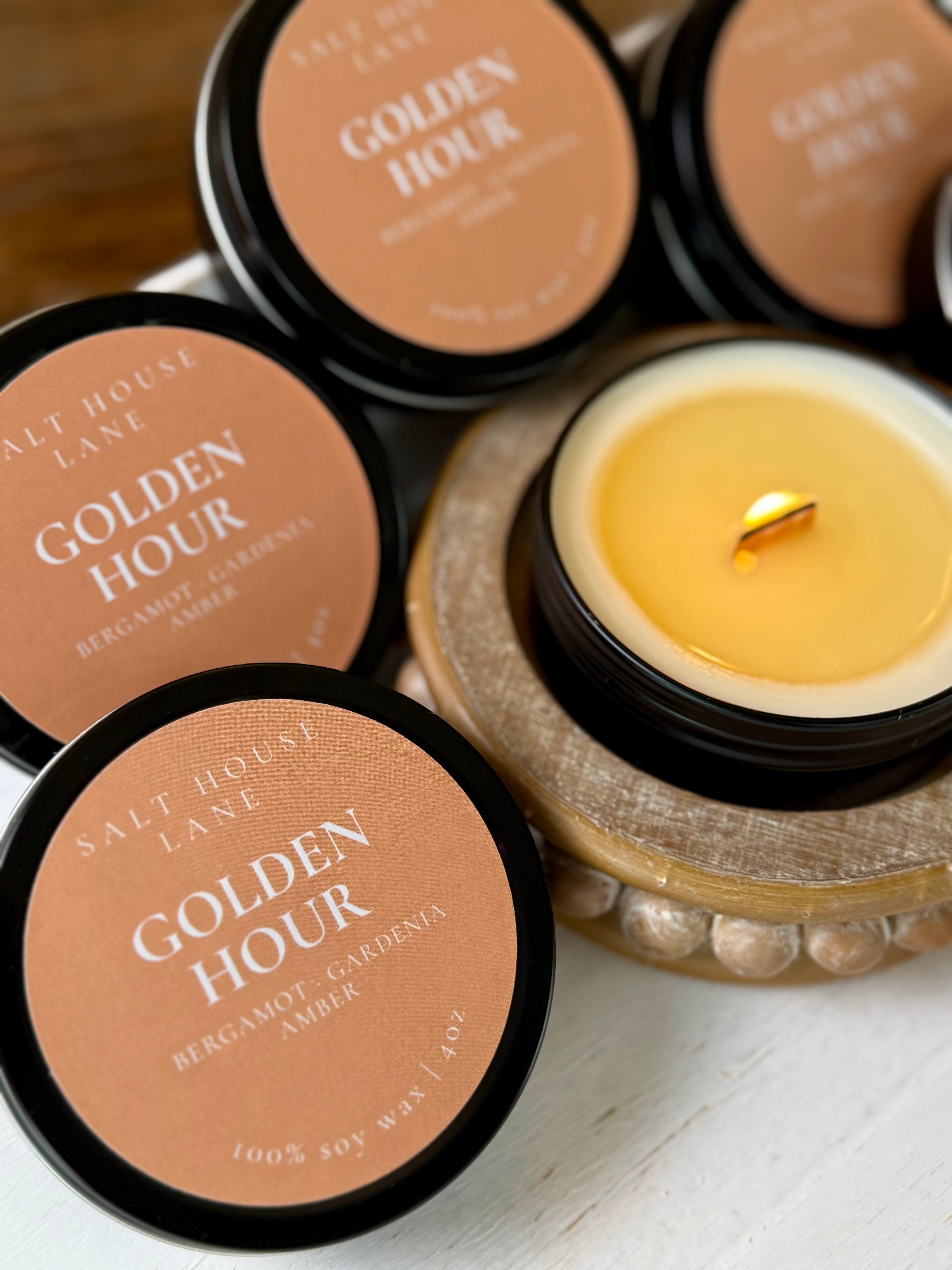 Golden Hour Soy Candle - 4oz Travel Tin
