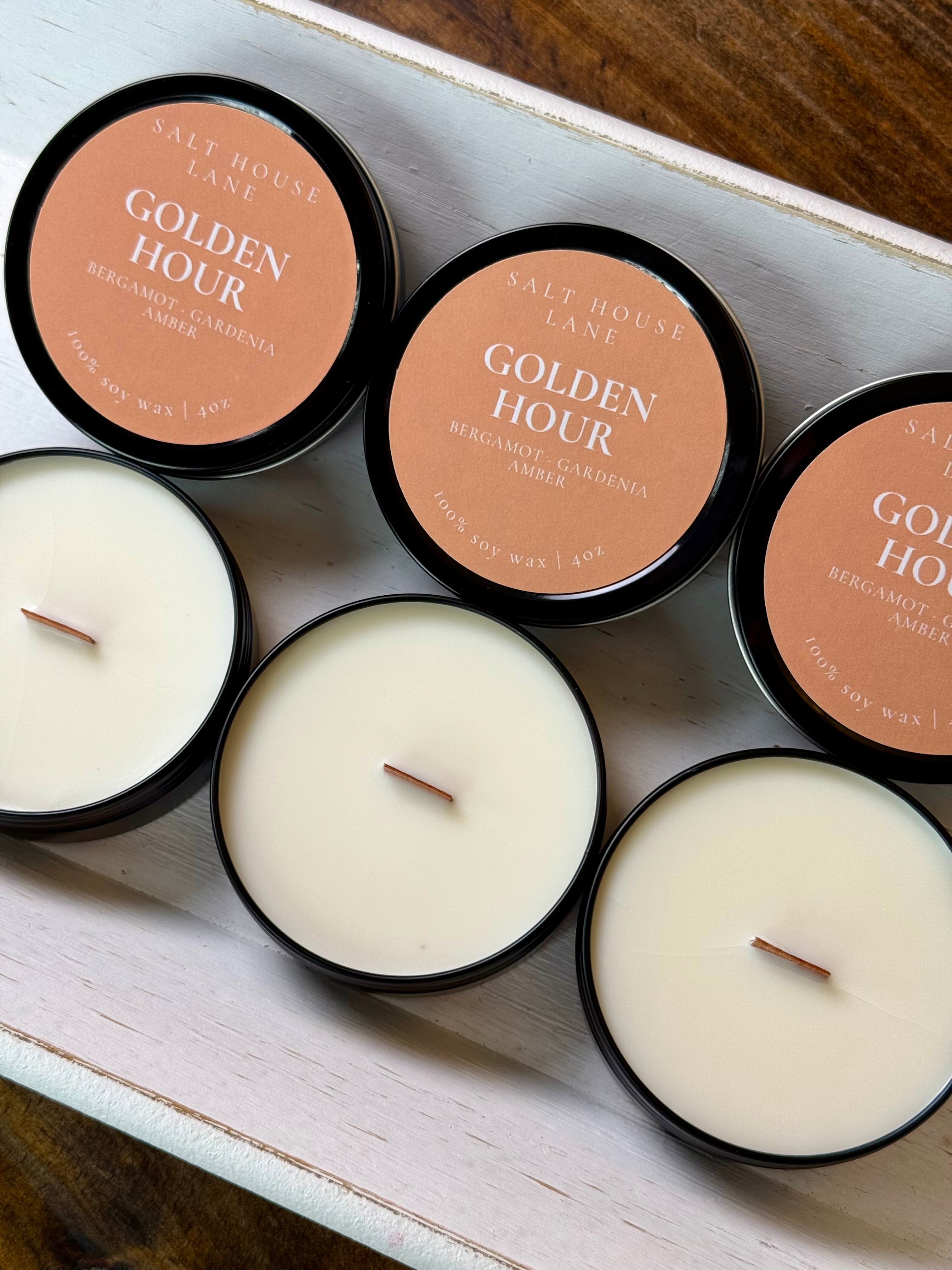 Golden Hour Soy Candle - 4oz Travel Tin