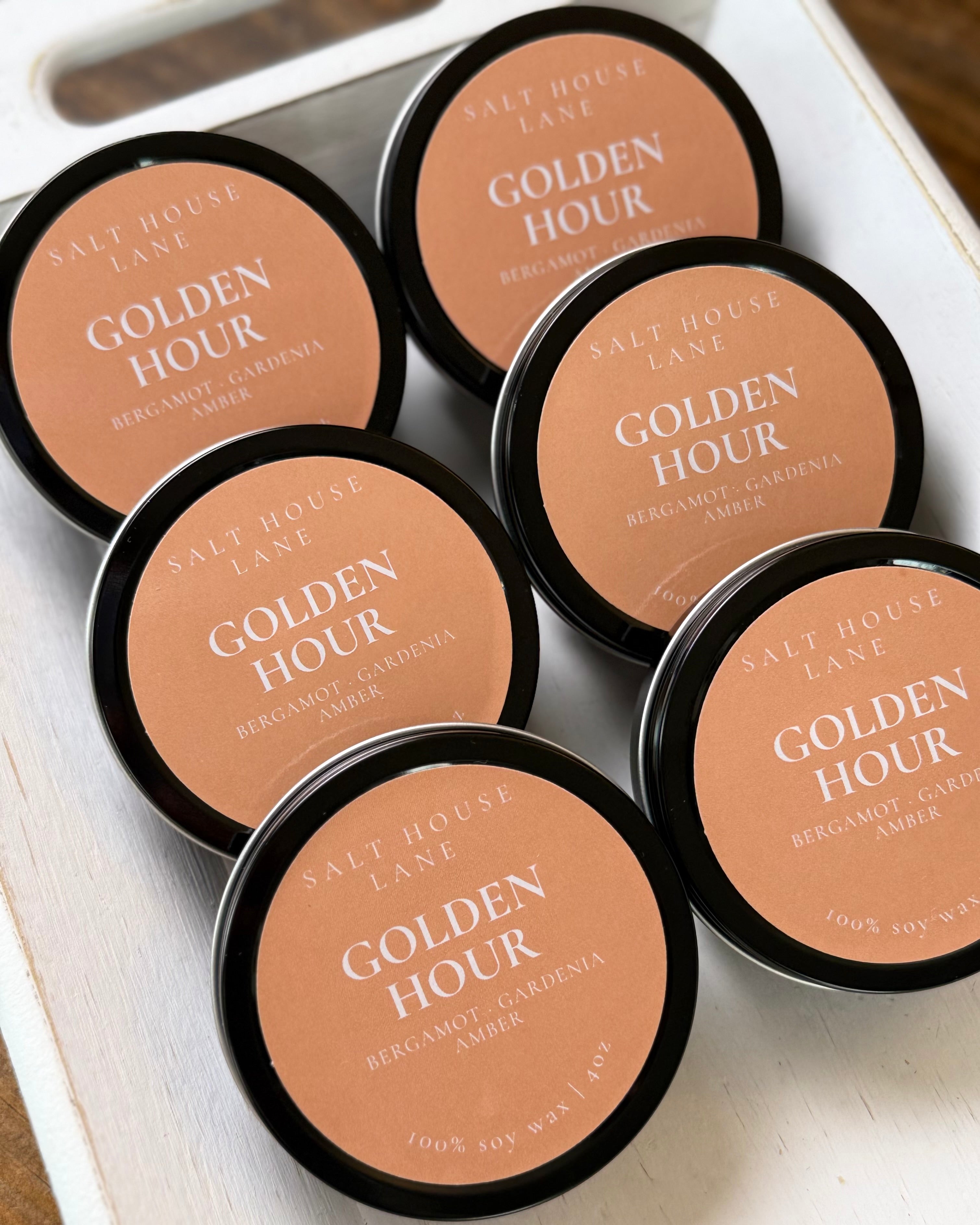 Golden Hour Soy Candle - 4oz Travel Tin